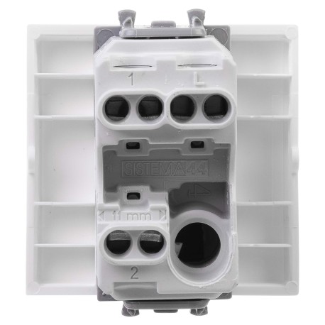 4400112 | Переключатель одноклавишный модульный, "Avanti", "Белое облако", 2 модуля-2