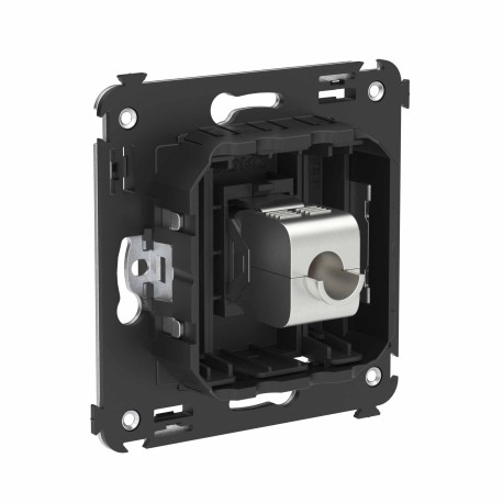 4412773 | Компьютерная розетка RJ-45 без шторки в стену, кат.6А одинарная экранированная, "Avanti", "Черный матовый"-2