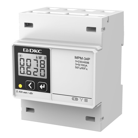 MPM-34P | Многофункциональное измерительное устройство МРМ, LCD дисплей на DIN-рейку