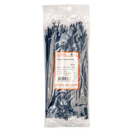 25315 | Хомут P6.6 стандартный, черный, 4,8x200-2