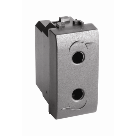 77491N | Электрическая розетка, черная, 1мод.