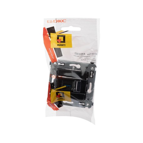 4402303 | USB 3.0 розетка одинарная в стену, тип А-А, Avanti, Черный квадрат-4