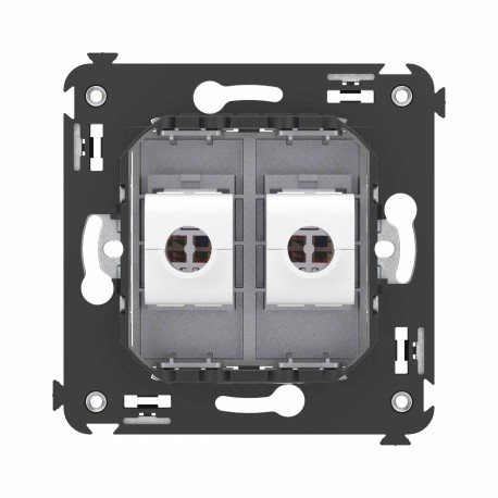 4404694 | Компьютерная розетка RJ-45 без шторки в стену, кат.6 двойная, "Avanti", "Закаленная сталь"-3