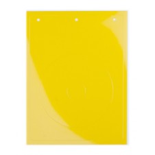 Табличка полужесткая для маркировки кнопок аварийного останова. ПВХ. Желтая.