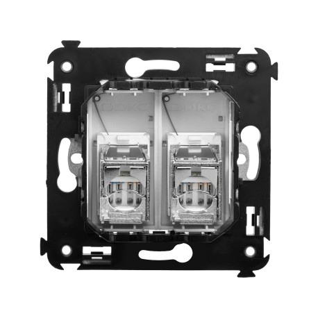 4404364 | Компьютерная розетка RJ-45 в стену, кат.5e двойная экранированная,"Avanti", "Закаленная сталь"-2