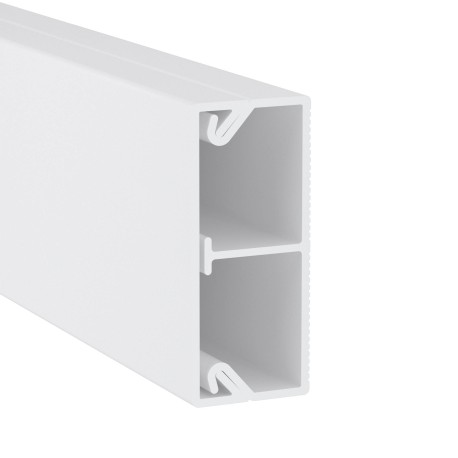 00305R | TMC 40/2x17 Миниканал с перегородкой белый (розница 8 м в пакете, 10 пакетов в коробке)