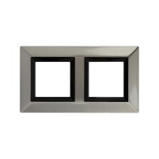 Рамка из металла, "Avanti",  никелированная, 4 модуля