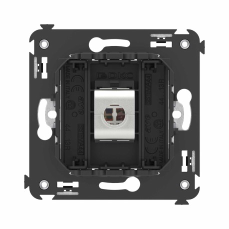 4412773 | Компьютерная розетка RJ-45 без шторки в стену, кат.6А одинарная экранированная, "Avanti", "Черный матовый"-3