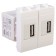 4400542 | USB зарядное устройство модульное, "Avanti", "Белое облако", 2 модуля