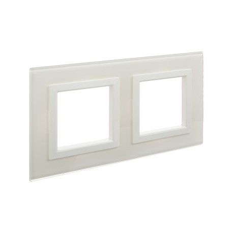 4400824 | Рамка из натурального стекла, "Avanti", белая, 4 модуля-1