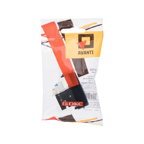 4402461 | Компьютерная розетка RJ-45 модульная, кат.5е, "Avanti", "Черный квадрат", 1 модуль-4