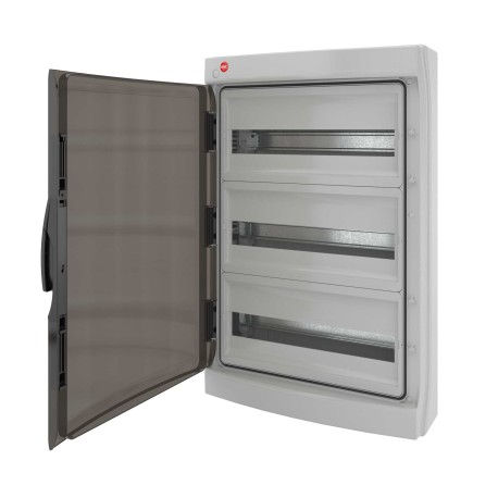 85654 | Щиток настенный с дверцей 54 мод., IP65, серый, 18x3-2