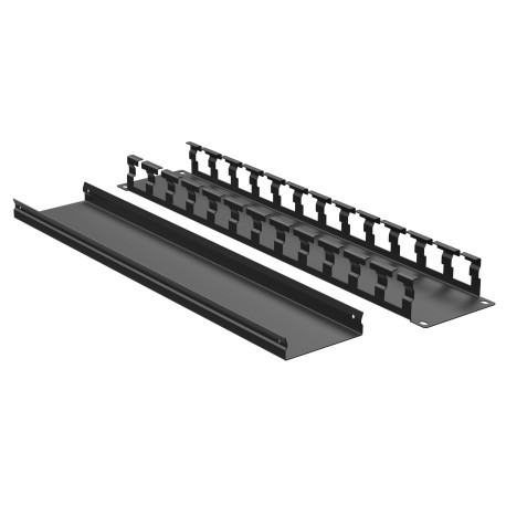 R5CP1942HEB | Кабельный органайзер с крышкой 2U, глубина 40 мм, для 19 IT-корпусов ДКС серии STI/CQE, RAL9005-1