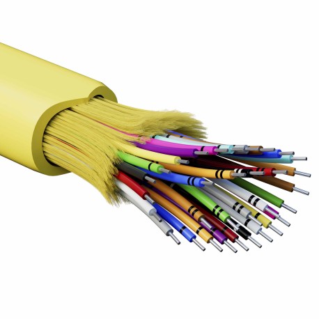 RNDT9C32YL01 | Кабель волоконно-оптический, распределительный, арамидные упрочняющие нити, для внутренней прокладки, нг(А)-HF, 32 ОВ, категорияOS2 (G.652.D) плотный буфер, 0,4 кН, барабан 2000 м