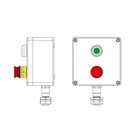 2231.051.22.11B | Взрывозащищенный пост управления из полиэстера CPE-P-05-(1xP1G(11)-1xP3E(11))-1xKAEPM2MHK-20(C)1Ex d e IIC Т5 Gb / Ex tb IIIC T95°C Db IP66/КЗ
