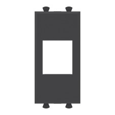 Адаптер без шторки для Keystone, Avanti, Черный матовый, 1 модуль