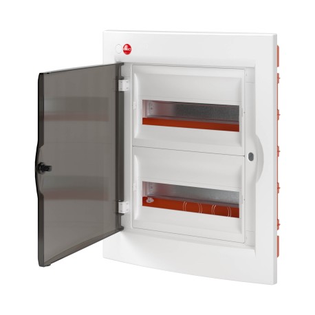 81924 | Щиток встраиваемый с дверцей 24 мод., IP41, белый, с клем.блок.2х87508 и замком-2