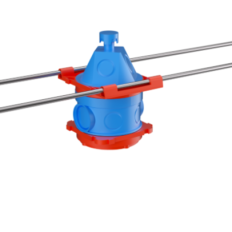 59391U | Универсальная потолочная коробка для заливки в бетон;90х71;h114