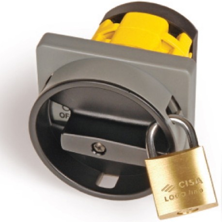 AZ0901 | Серая площадка и круглая черн.ручка под замок, 67х67, на винты