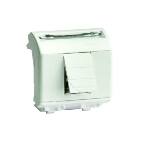 75451S | Ком.роз. RJ45 кат.6 (8P8C, Hyperline, Dual IDC: 110&Krone) Brava, слон.кость, 2мод