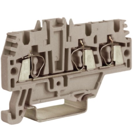 ZHM510GR-RET | HMM.2/1+2GR, проходной зажим 2,5 кв.мм серый 1 ввод/2 вывода