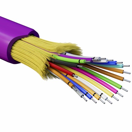 RNDT4C18MG01 | Кабель волоконно-оптический, распределительный, арамидные упрочняющие нити, для внутренней прокладки, нг(А)-HF, 18 ОВ, категория OM4 (G.651.1) плотный буфер, 0,4 кН, барабан 2000 м