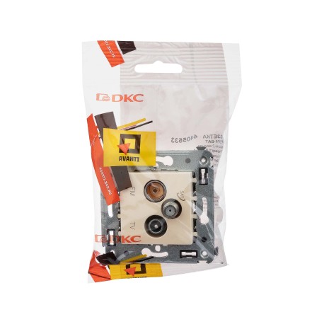 4405533 | Розетка TV-FM-SAT в стену, Avanti, Ванильная дымка-4