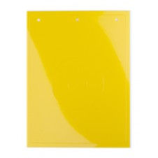 Табличка полужесткая для маркировки кнопок аварийного останова. ПВХ. Желтая.