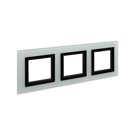 4404826 | Рамка из натурального стекла,"Avanti", светло-серая, 6 модулей-1