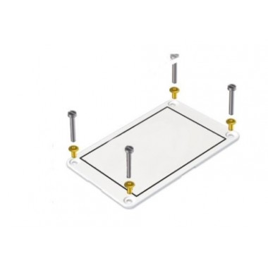 TAR100060W | Табличка маркировочная жесткая, 100х60 мм, поликарбонат,белая, крепление винтами