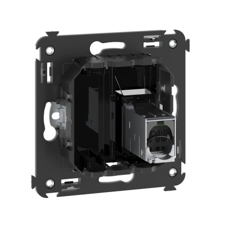 4402363 | Компьютерная розетка RJ-45 в стену, кат.5e одинарная экранированная, Avanti,Черный квадрат-3