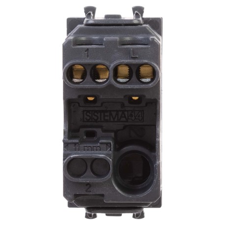 4402101 | Выключатель модульный, "Avanti", "Черный квадрат", 1 модуль-2