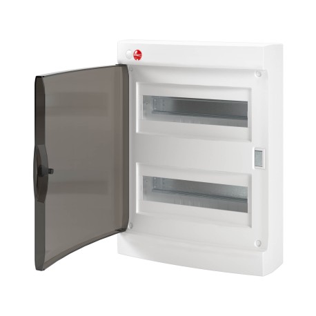 84924 | Щиток настенные с дверцей 24 мод., IP41, белый, с клеммным блоком 2х87508 и замком-2