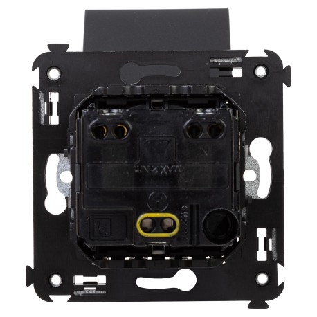 4412013 | Розетка с крышкой в стену, 2P+E, с з/ш, Avanti, Черный матовый-2