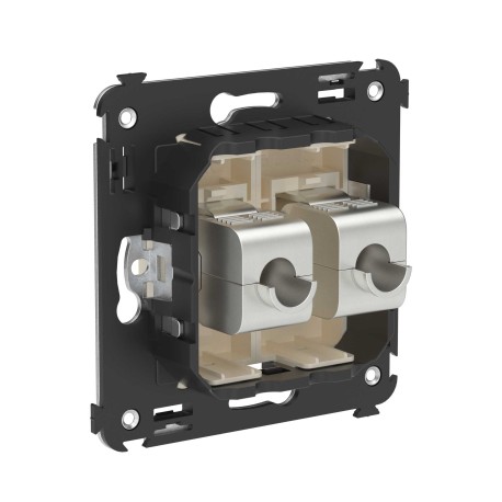 4405764 | Компьютерная розетка RJ-45 без шторки в стену, кат.5e двойная экранированная, "Avanti", "Ванильная дымка"-2