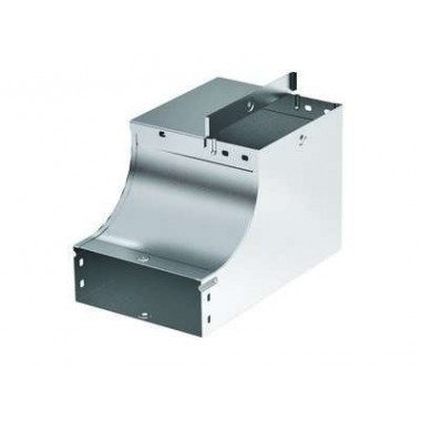 37661INOX | Угол CSSD 90 вертикальный внутр. переходник прав. осн.100 H50, нержавеющее