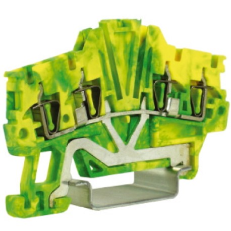 ZHT420 | HTE.1/2+2, зажим для заземления, 2 ввод/2 вывода, 1,5 кв.мм желто-зеленый