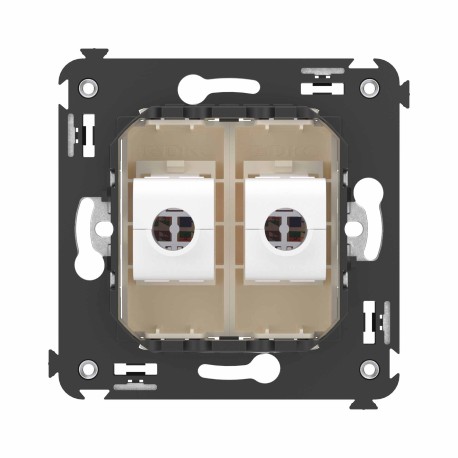 4405694 | Компьютерная розетка RJ-45 без шторки в стену, кат.6 двойная, "Avanti", "Ванильная дымка"-3