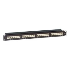 Патч-панель 19",1U,CAT6A, 24 порта RJ45, экранированная