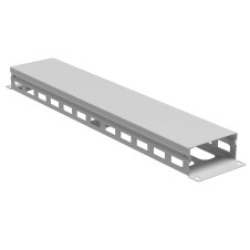 Кабельный органайзер с крышкой и отверстиями 2U, глубина 40 мм, для 19 IT-корпусов ДКС серии STI/CQE, RAL7035