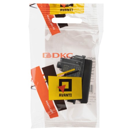 4412151 | Кнопка модульная, Avanti, Черный матовый, 1 модуль-4