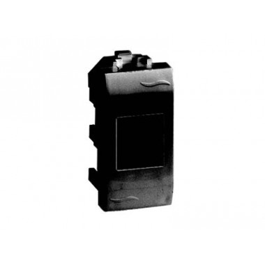 77647N | Компьютерная розетка RJ-45, кат.5E (экранированная, разъем AMP), черная, 1мод.