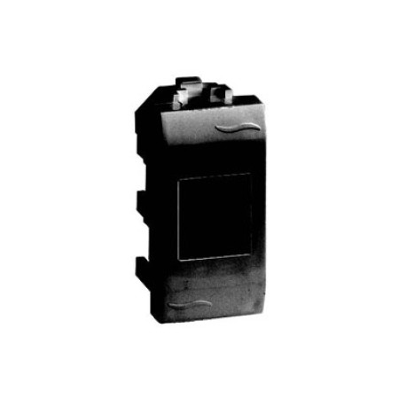 77647N | Компьютерная розетка RJ-45, кат.5E (экранированная, разъем AMP), черная, 1мод.