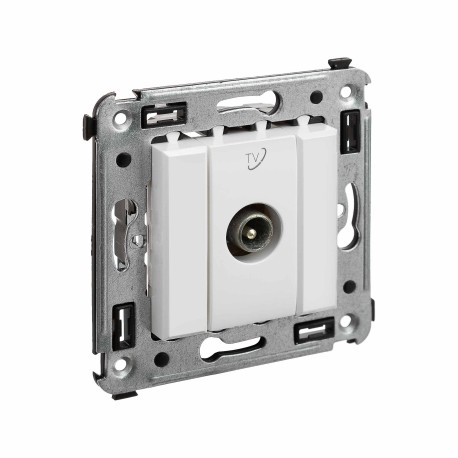 4400513 | Розетка TV проходная в стену, "Avanti", "Белое облако"-1