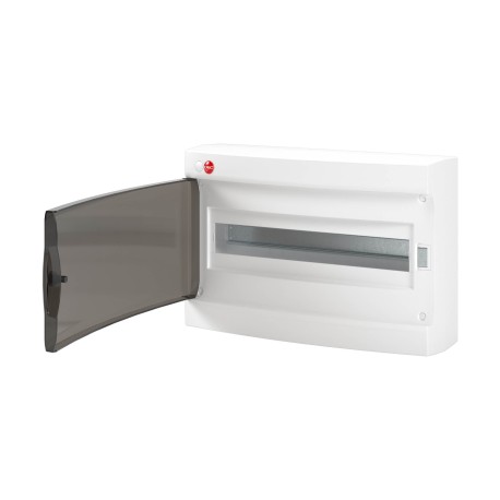 84918 | Щиток настенные с дверцей 18 мод., IP41, белый, с клеммным блоком 1х87518 и замком-2