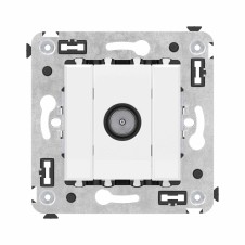 Розетка TV оконечная в стену, Avanti, Белое облако