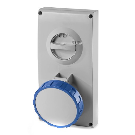 DIS4056383 | Розетка с механической блокировкой и верхним размещением разъема. 63А, 2P+E