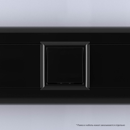 4402102 | Выключатель одноклавишный модульный, "Avanti", "Черный квадрат", 2 модуля-5