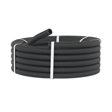 70740 | Труба ПНД гибкая гофр. д.40мм, лёгкая без протяжки, 20м, цвет чёрный-1