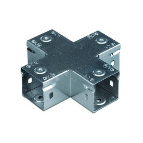 39004ZL | Ответвитель глухой Х-образный горизонтальный 50х50, 0.8мм, цинк-ламельное